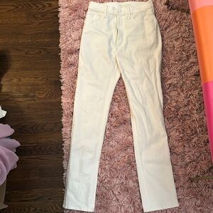 White Straight-Leg Jeans